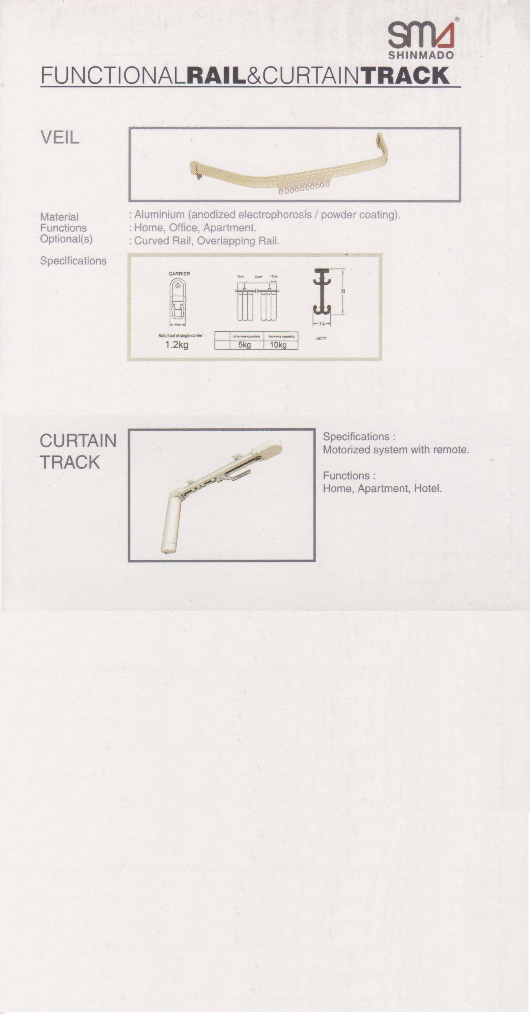 Shinmado Veil Curtain Track